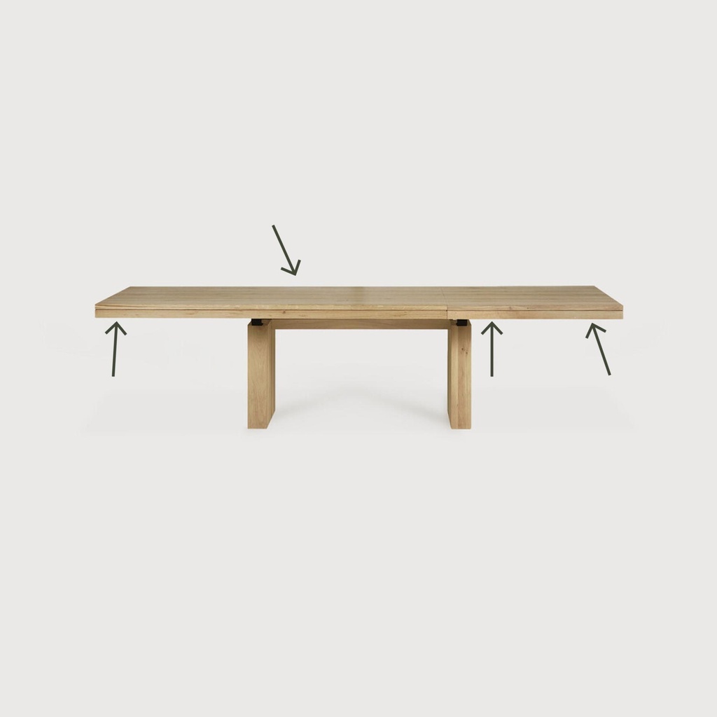 Double extendable dining table