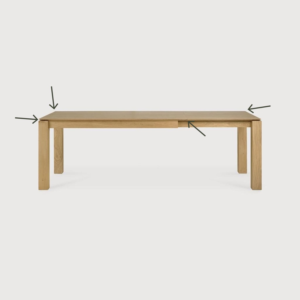 Slice extendable dining table