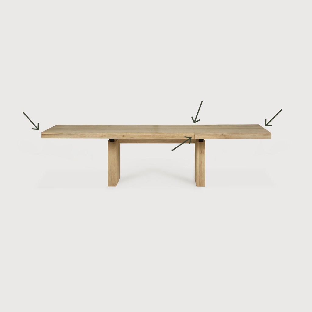 Double extendable dining table