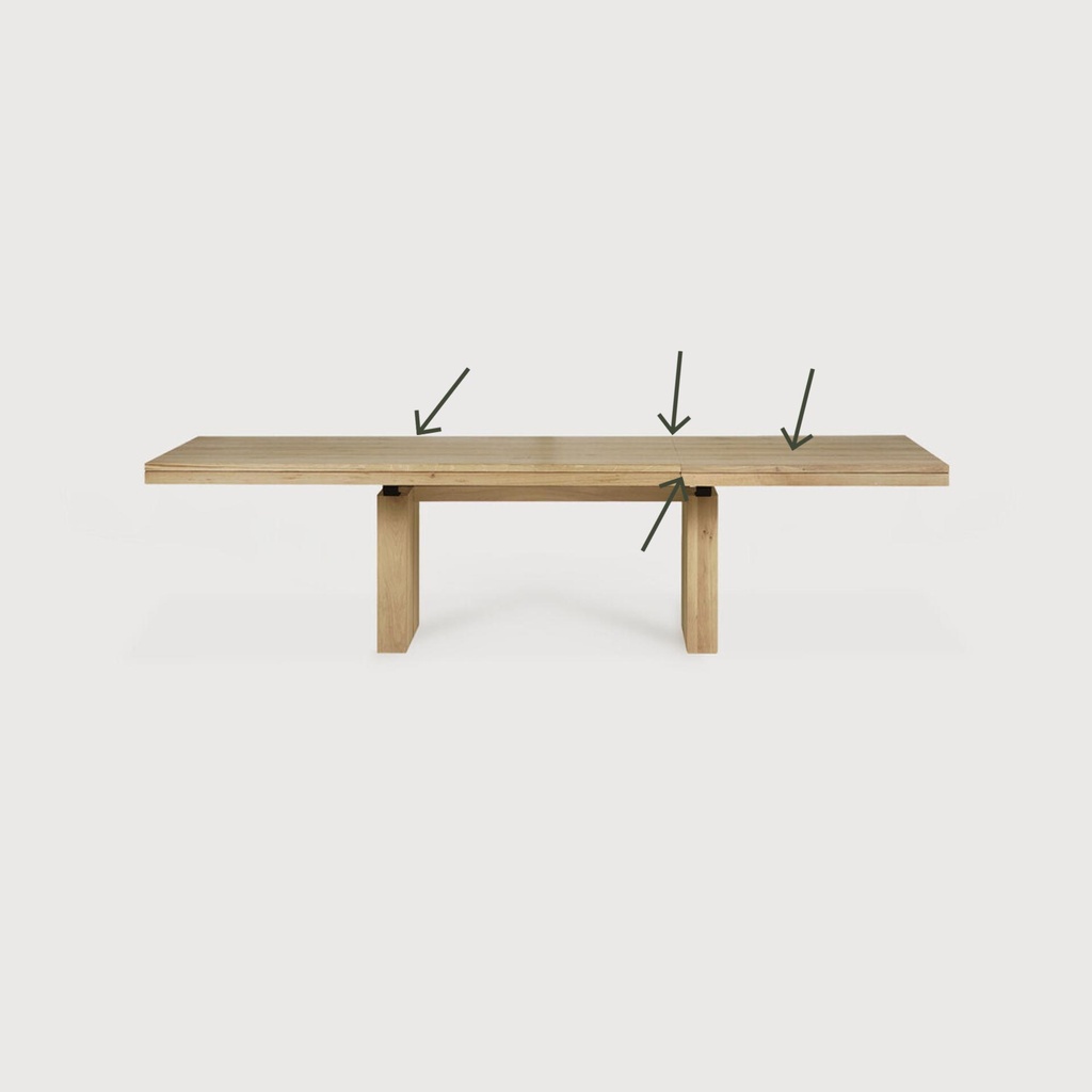 Double extendable dining table