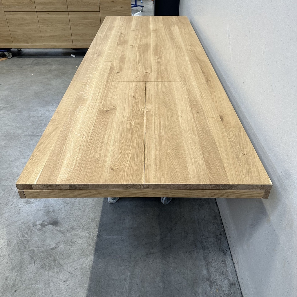 Double extendable dining table