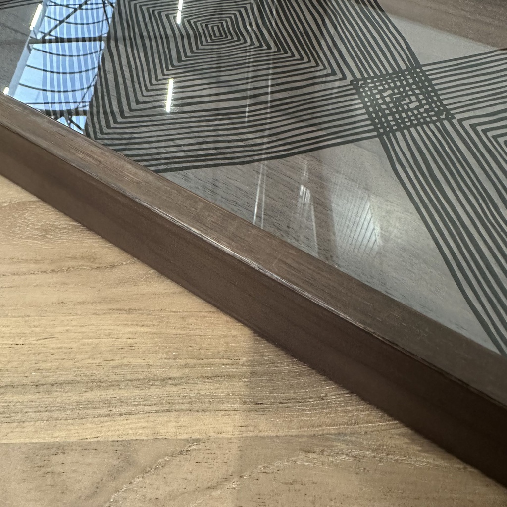 Linear Squares glass tray
