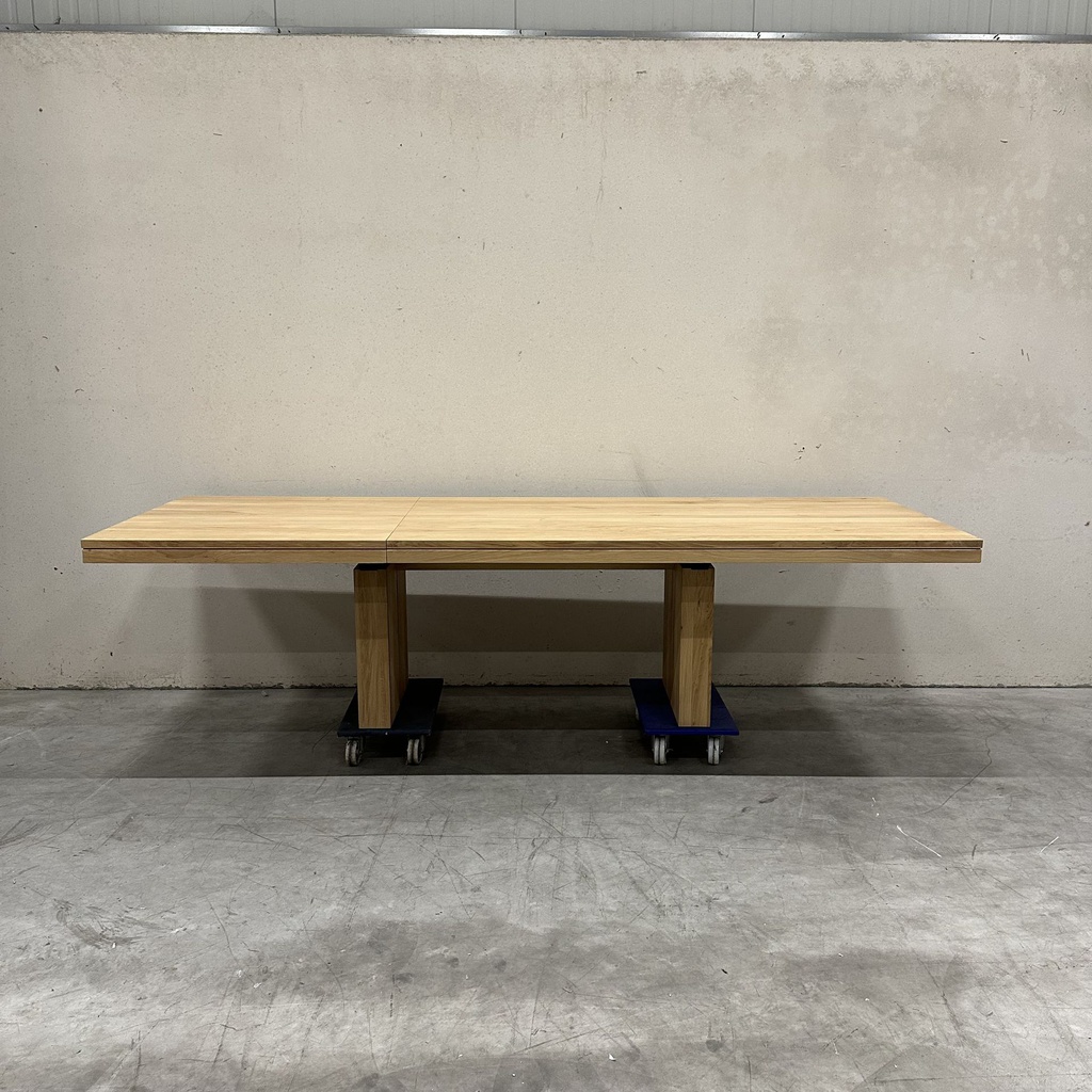 Double extendable dining table