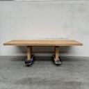 Double extendable dining table