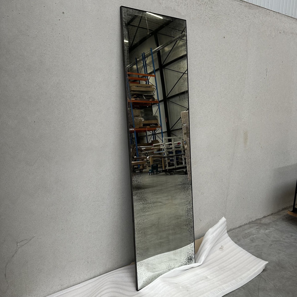 Aged floor mirror