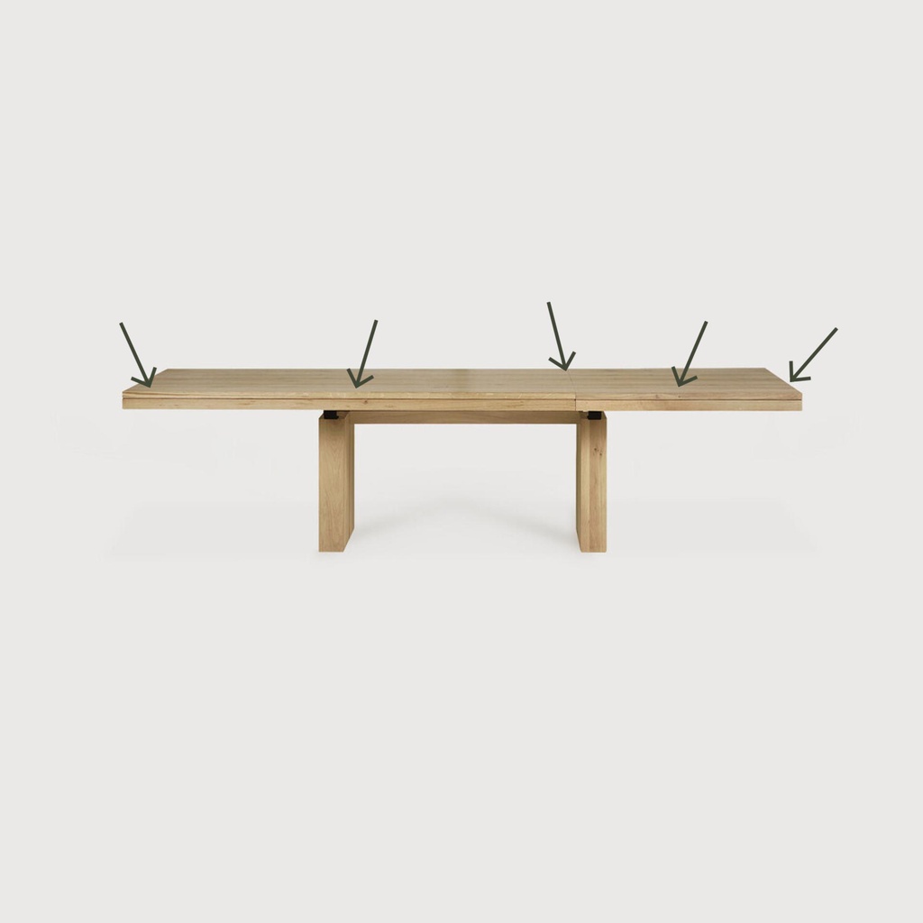 Double extendable dining table