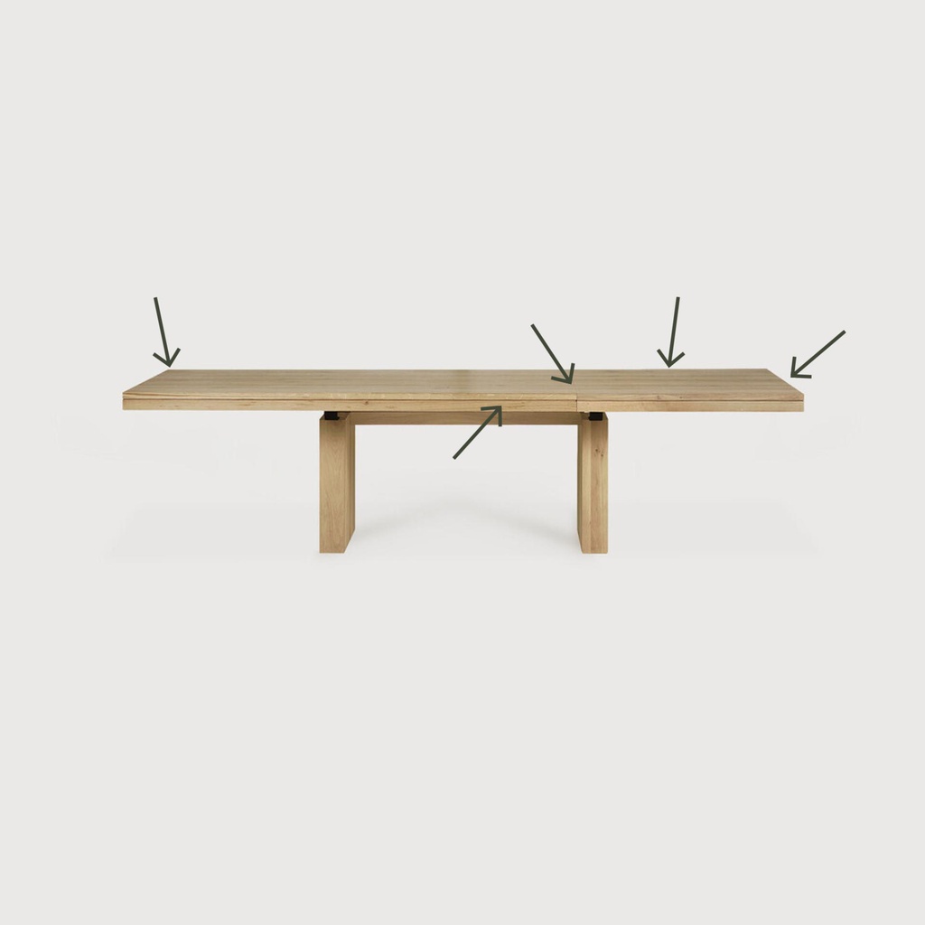 Double extendable dining table