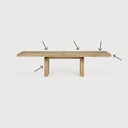 Double extendable dining table