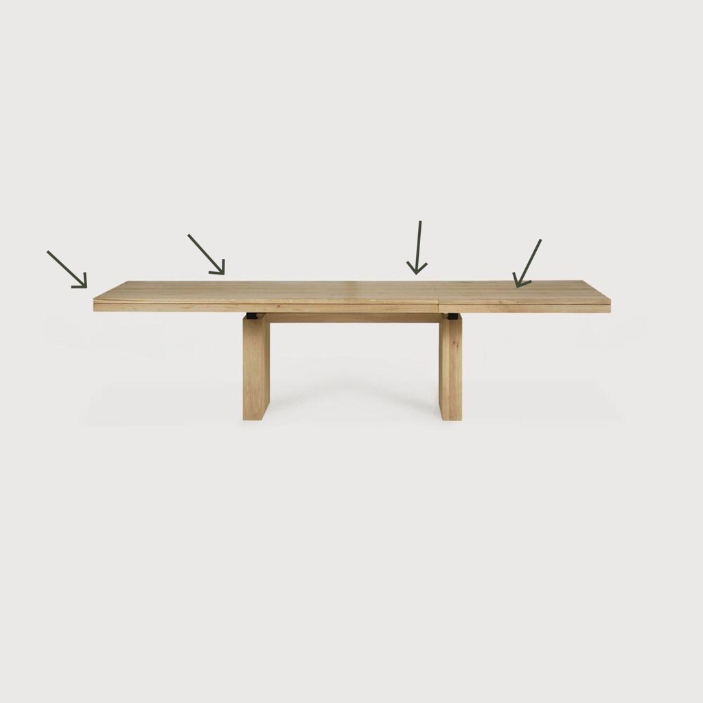 Double extendable dining table