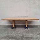 Double extendable dining table