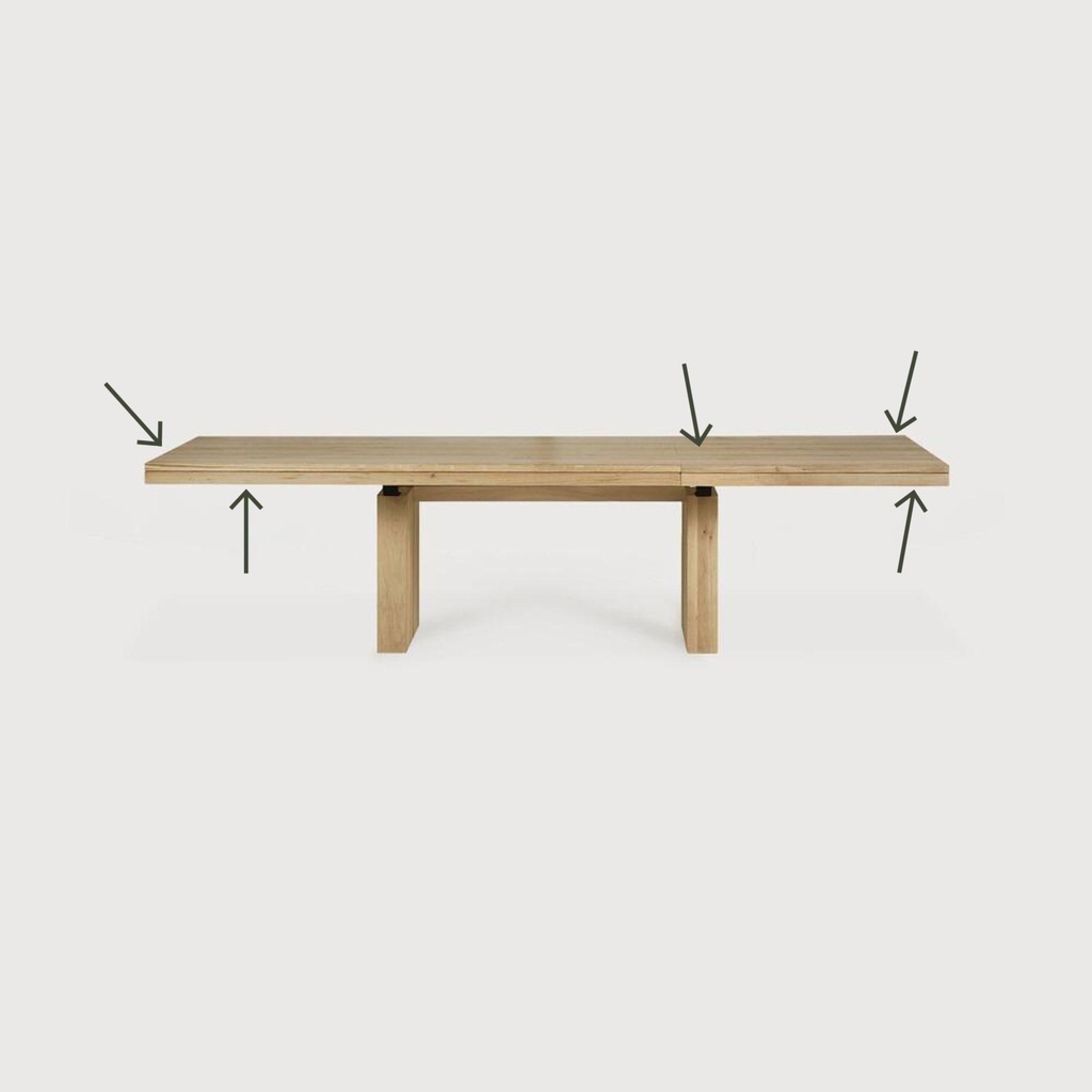 Double extendable dining table