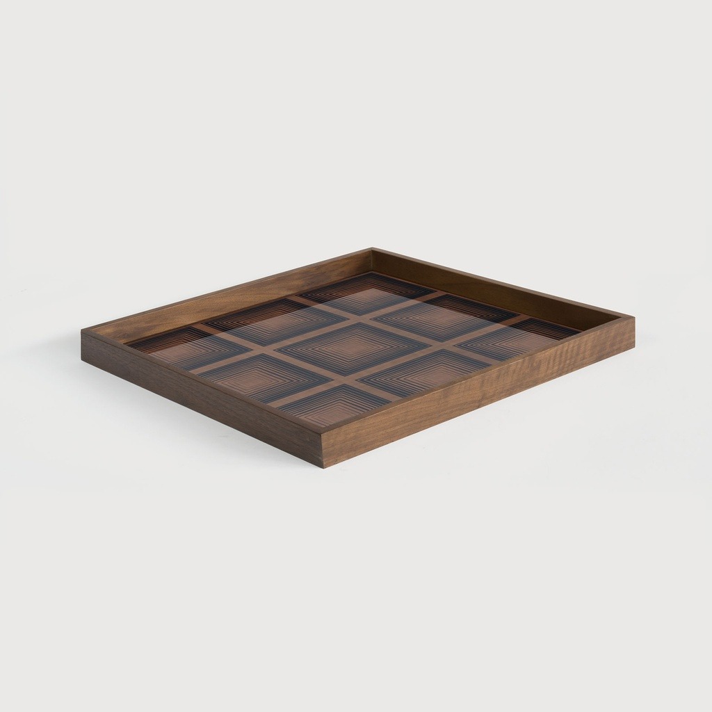 Squares glass tray