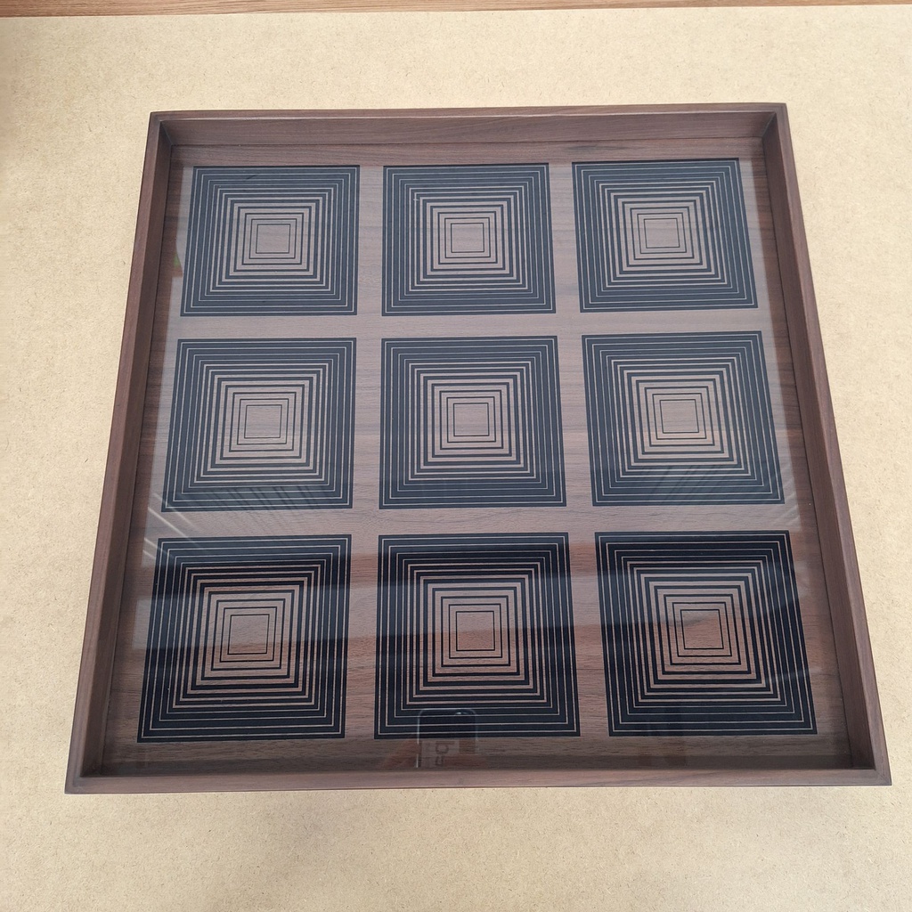 Squares glass tray