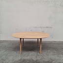 Bok round extendable dining table