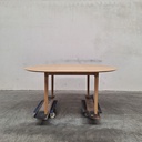 Bok round extendable dining table