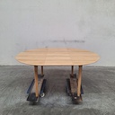 Bok round extendable dining table