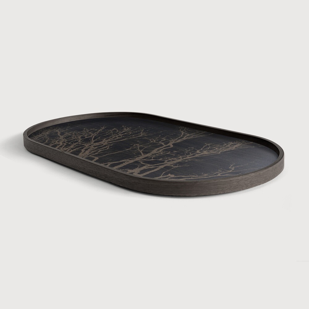 Black Tree wooden tray