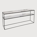 Clear sofa console