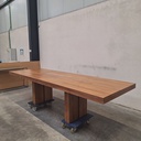 Double extendable dining table