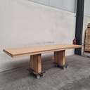 Double extendable dining table