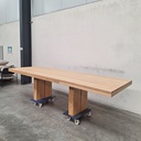 Double extendable dining table