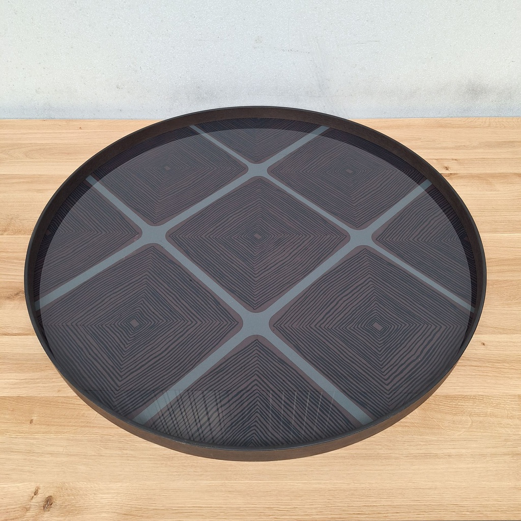 Linear Squares glass tray