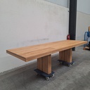 Double extendable dining table