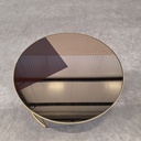 Geometric bronze round coffee table