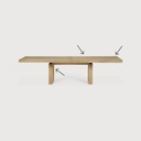 Double extendable dining table