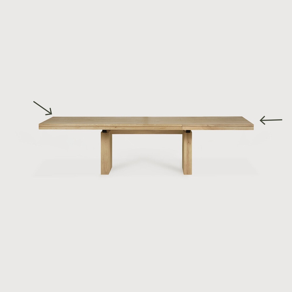 Double extendable dining table