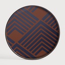 Midnight Chevron wooden tray L