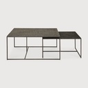 Pentagon nesting coffee table set