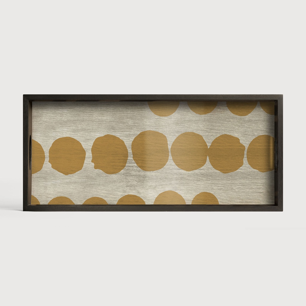 Sienna Dots glass tray